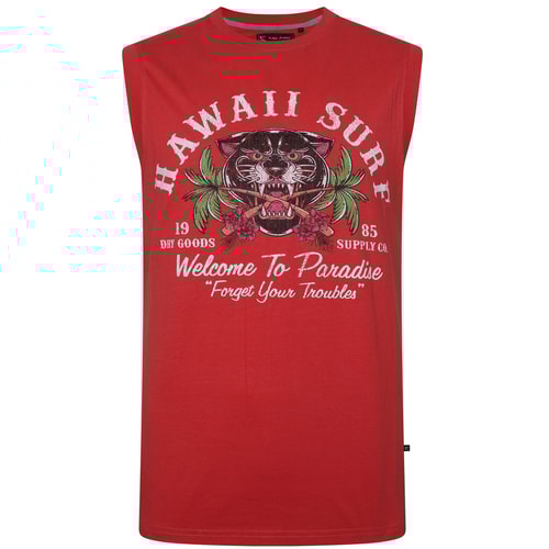 KAM Hawaii Surf Vest Washed Red